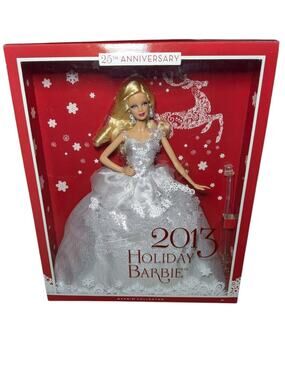 2013 Holiday Barbie Doll 25th Anniversary Edition Mattel Collectors NWT